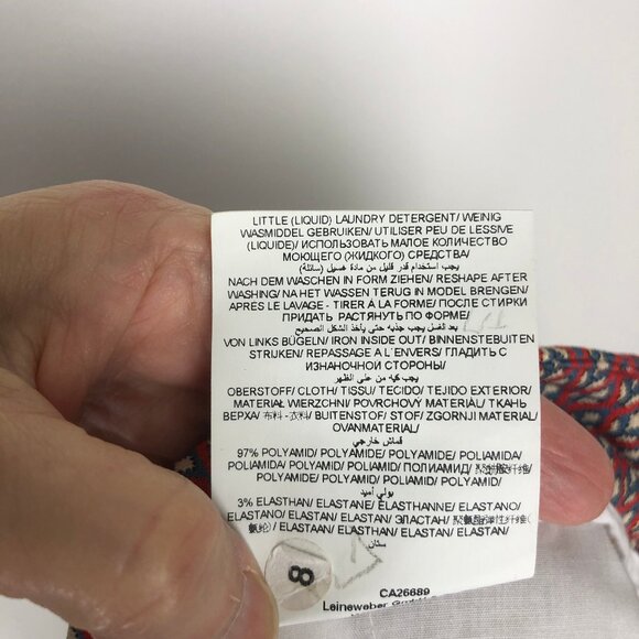 Brax Feel Good Maron Pants Indian Print Slim Leg Stretch German Size 40 US 31/32 - Picture 9 of 11